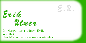 erik ulmer business card